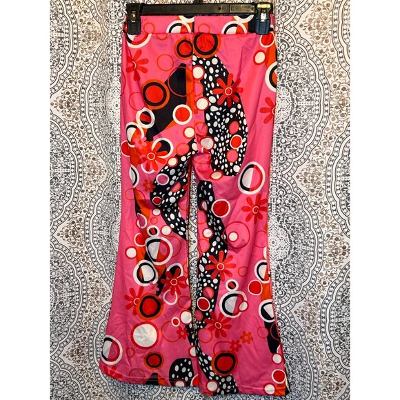 Girls Hippie Costume Set XL With Fringe Vest Flare Pants Heart Glasses & Accesso - Picture 6 of 7